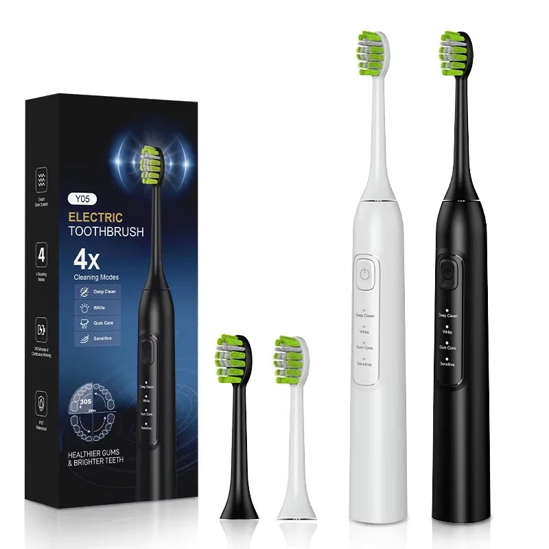 Rechargeable Adult Type-C Sonic Smart Medium Bristles Electric Toothbrush IPX7 Waterproof OEM ODM