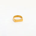 Fenny 18K Gold Plated Wholesale Waterproof Simple French Stylish D-shaped Stainless Steel Finger Ring Trendy for Women MegaBDM