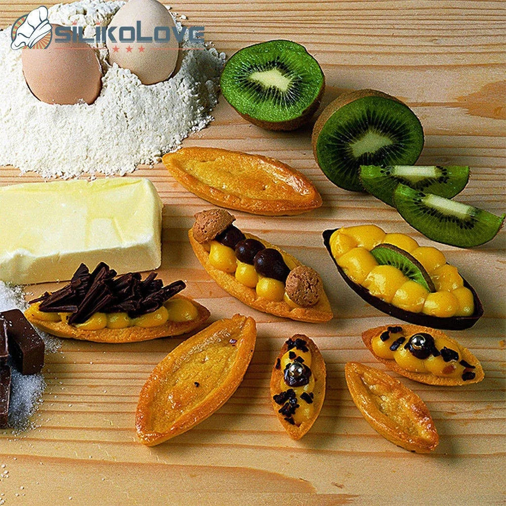 SILIKOLOVE Boat Mousse Cke Mold Silicone Pastry Mold for Baking Art French Desserts Pastry Forms Baking Mould