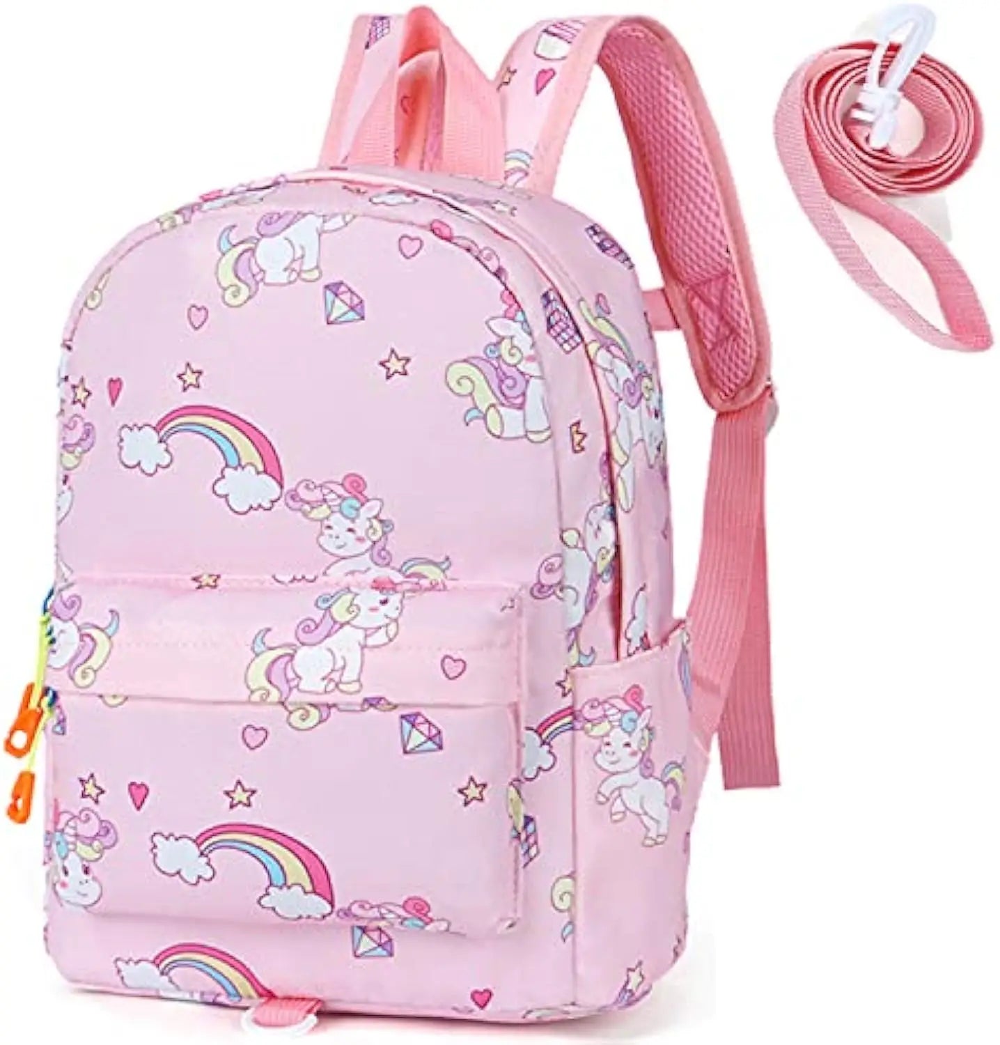 Lightweight Unisex Cute Fashion Cartoon Kids Backpack Waterproof Oxford School Bag Set with Zippers for Boys and Girls