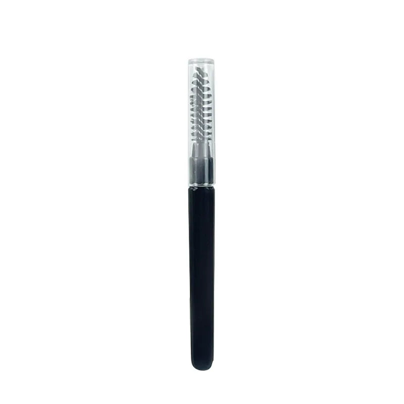 Transparent Dust Cover Grafting Eyelash Brush Portable Eyelash Eyebrow Eyelash Curler Brush Lip Applicator with Cap