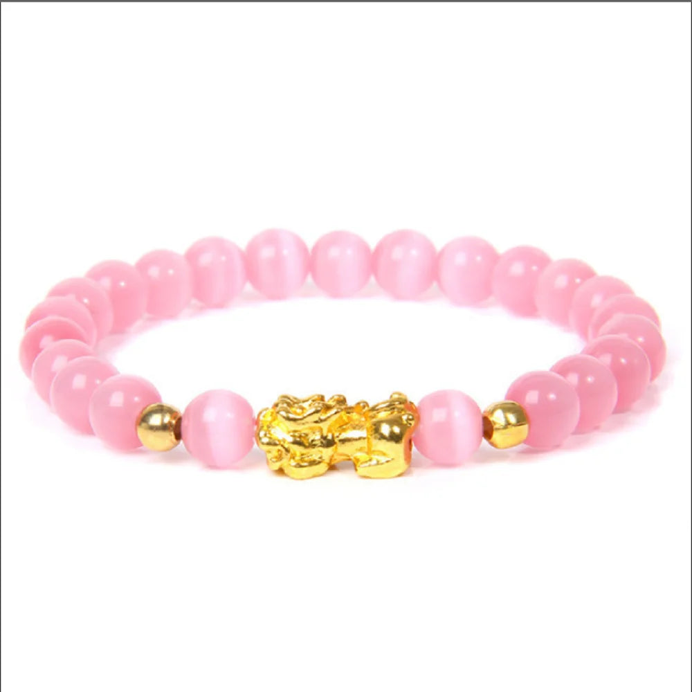 Charm Beads Natural Stone tiger Eye Stone Brave Troops Bracelet Fashion Crystal Beaded Bracelets Jewelry
