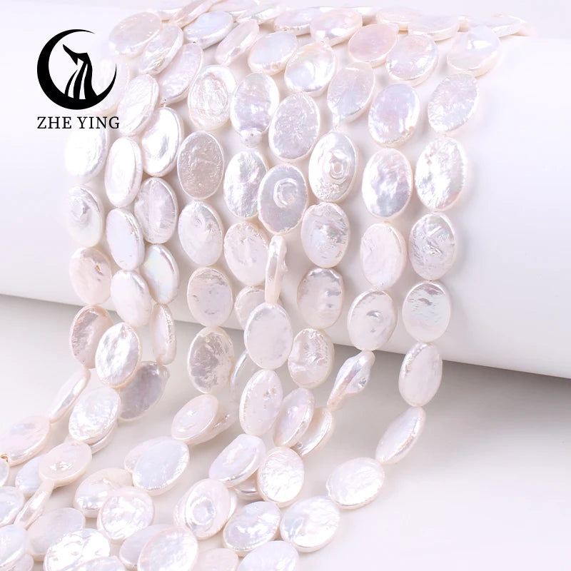Wholesale 10x13mm Oval Cultured Freshwater Pearl Beads Oval Shape Baroque Loose Pearls for Jewelry Making Natural Pearl Beads