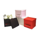 High-grade Silk-Colored Satin Fabric Square Gift Box With Drawers Flower Packaging Gift Box Souvenir Gift Box