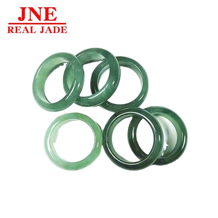 Jadeite Certified Emerald A-Grade Ring Jade Finger Ring Men's and Women's Ring Pendant Dual-Use Jade Ornaments
