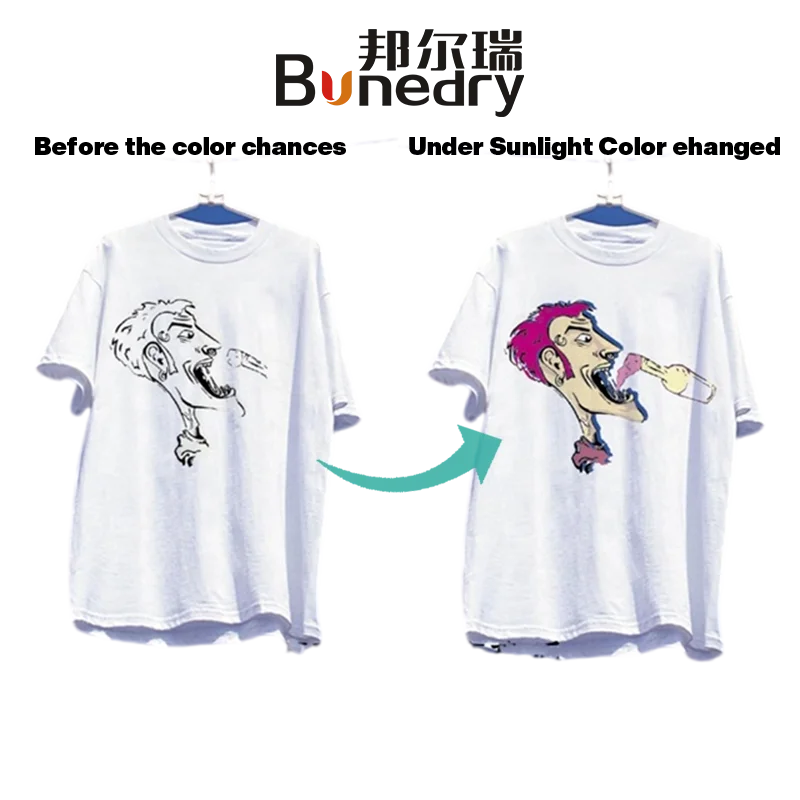 Photochromic Ink Professional Factory Direct Daylight Color Changing of Rubber Screen Printing for Cloth Shoe and Bag Design