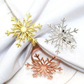 Christmas Decor Snowflake Napkin Ring Factory Wholesale Metal Napkin Buckle Table Decoration Metal Napkin Ring