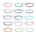 Bohemian Wax Line Woven Anklet Surf Foot Rope Anklet Colorful Waterproof Anklet for Women