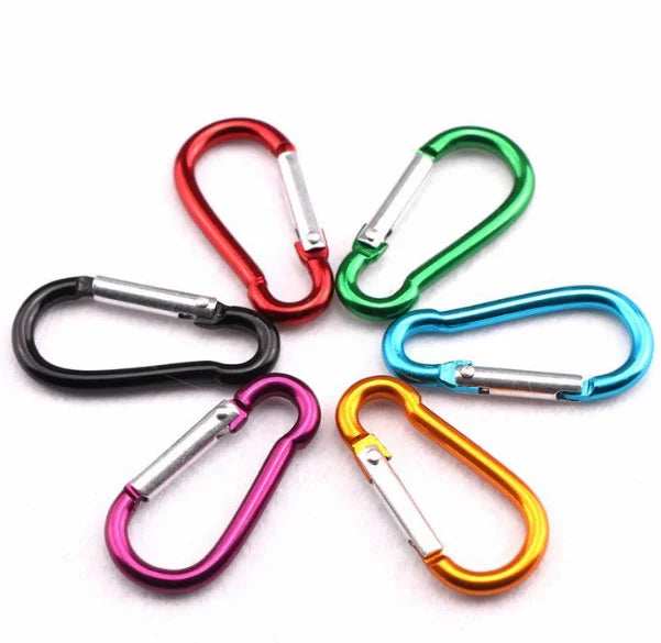 Aluminum Alloy Key Chain Black Hook Outdoor Carabiner Hook Spring Snap Hook