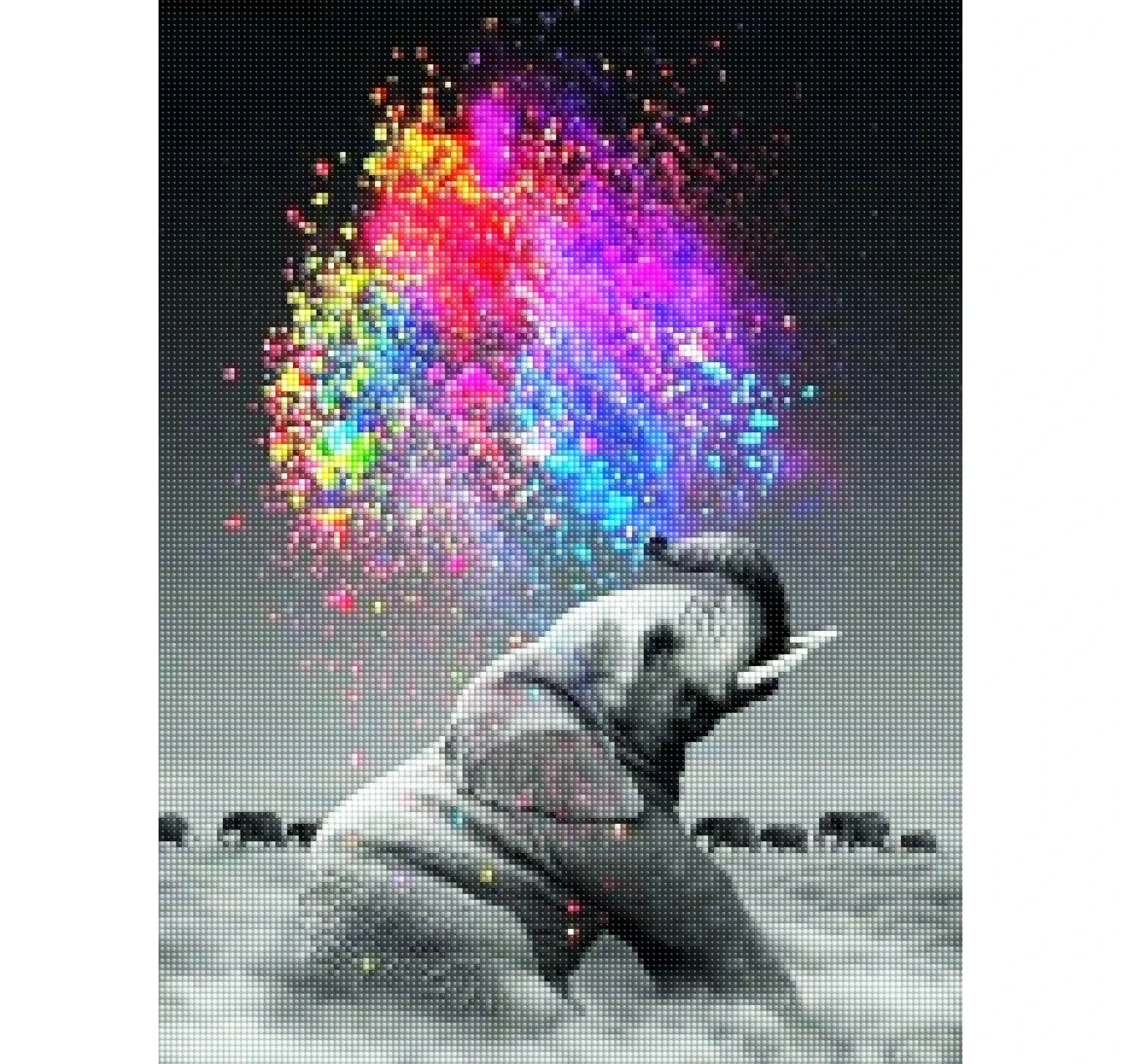 Factory Diamond Painting Kit Africa Elephant Animal Wall Arts Paintings Photo 5d Mosaic Paintings