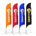 Outdoor Advertising Feather Flags Custom Printing Polyester Single Double Sided Feather Flag for Business