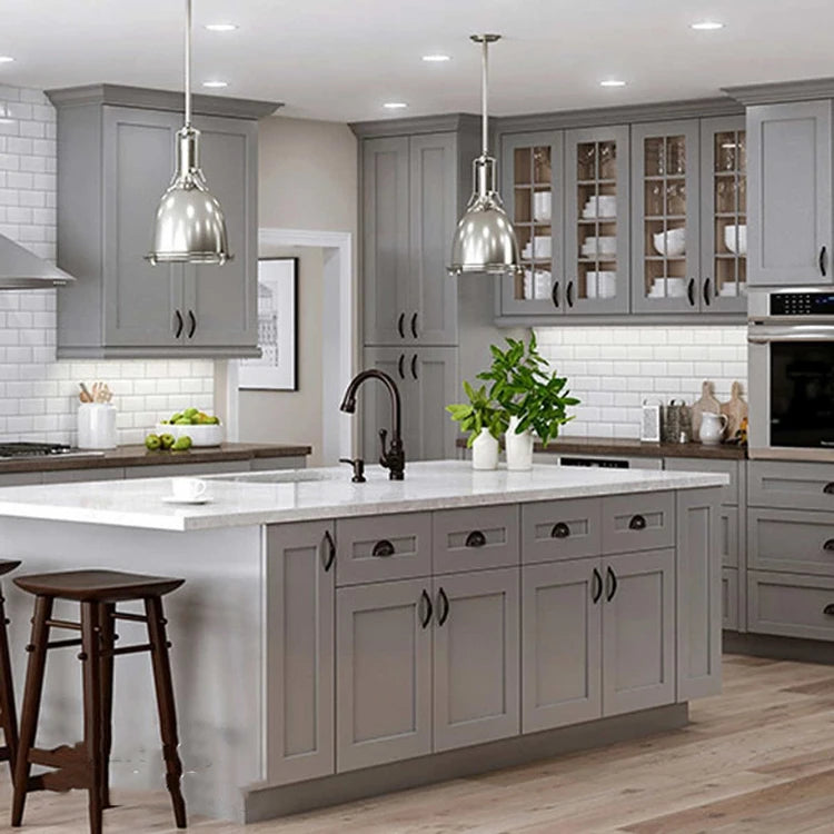 Wholesale Modern Modular Kitchen Cabinet Remodel Pantry Design Includes Faucet Hinge Accessories Sink Marble Laminate