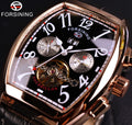 Forsining Men Date Month Display Rose Gold Case Mens Watches Top New Luxury Automatic Watch Clock Casual Watch Montre Homme