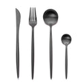 Wholesale AMZN Best Cutlery Set Modern Silverware 18/10 Stainless Steel Matte Black Flatware
