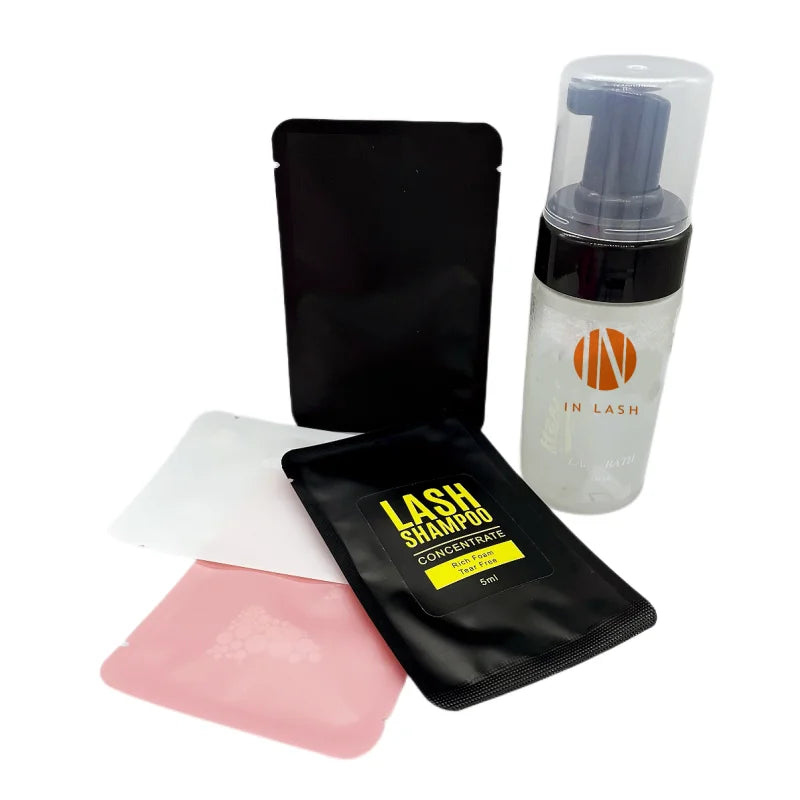 Wholesale High Quality New Design Vegan Tear Free Mild Sensitive Lash Shampoo Concentrate Packets