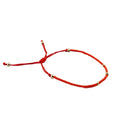 Go2boho Adjustable Red String Bracelet Gold Plated Beads Minimalist Handmade Pearl Beads for Anniversary Women's Friendship Gift