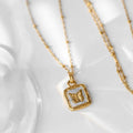 Trendy Gold Plated Beads Chain Butterfly Pendant Necklace No Fade Stainless Steel Animal Shell Tags Charm Necklace