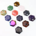 Wholesale Carved Hexagon Shape Stone Pendant Healing Crystal Star of David Charms Pendants for Jewelry Making
