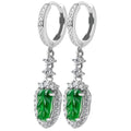 S925 Silver Jadeite Leaf Earrings Good Luck Jewelry Women Fashion Earring