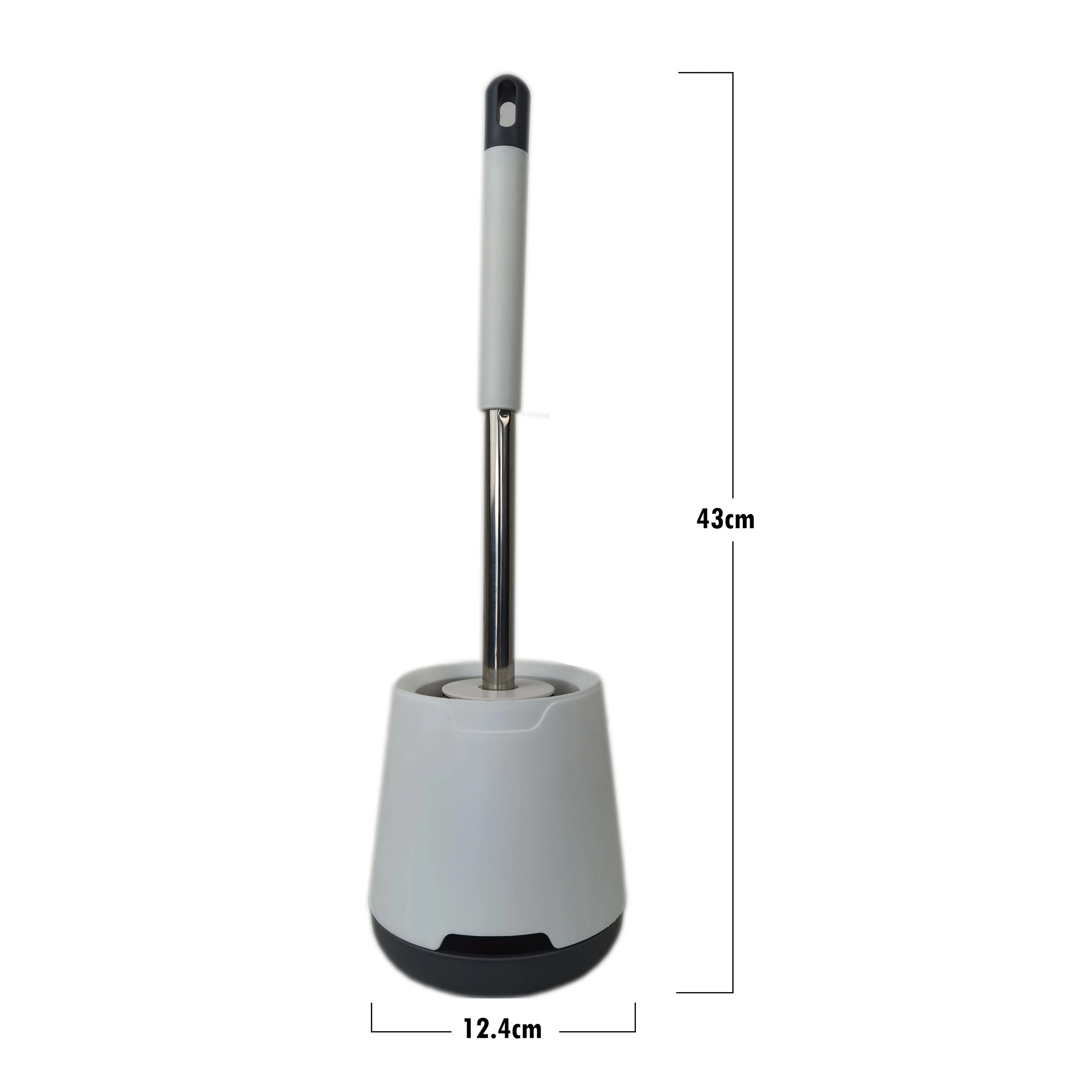 Cheap Household Stainless Steel Long Handle Flat Toilet with TPR Material Cleaning Brush