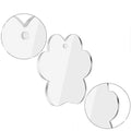 2-Inch Acrylic Animal Paw Charm Transparent Cat Paw DIY Jewelry Keychain with Blank Keychains