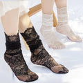 Wholesale Summer Fashion White Black Lace Socks Women Thin Luxury Slouch Tulle Socks for Ladies
