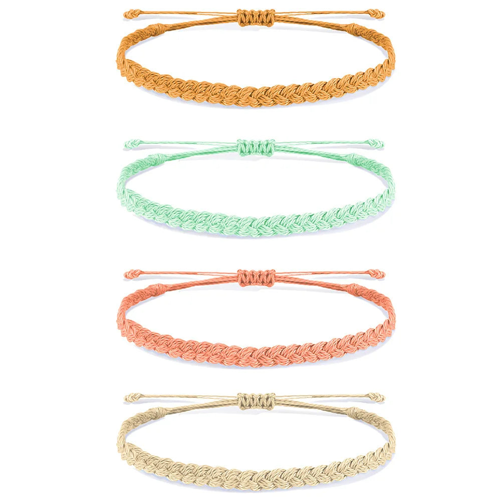 SC Wholesale 12 Pcs/set Multicolor Friendship Bracelets Set Adjustable Handmade Braided String Bracelet
