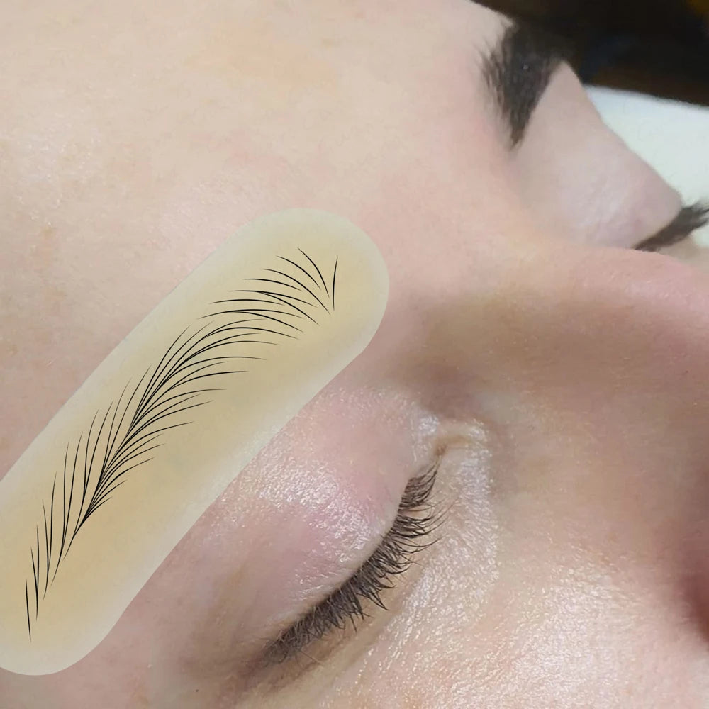 Transfer Eyebrow Skin Sticker Tattoo Real Operation Silicone Practice Pad Micro Eyebrow Line Practice Permanent Tattoo Supplies