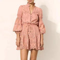 2023 Summer New Style Fashion Brand Cotton Solid Natural Woven Eco-Friendly Breathable Washable Long Sleeve Daily Casual Dress