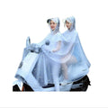 Electric Motorcycle Double Oversized for Poncho Waterproof Raincoat with Double Brim for Outdoor Tour & Camping