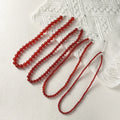 Beaded Necklace 925 Sterling Silver Red Agate Necklace Available in 4mm 6mm 8mm 10mm Perfect for Layering