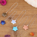 Minimalist Gemstone Star Chandelier Earrings Healing Crystal Tiny Wholesale Fashion Gifts