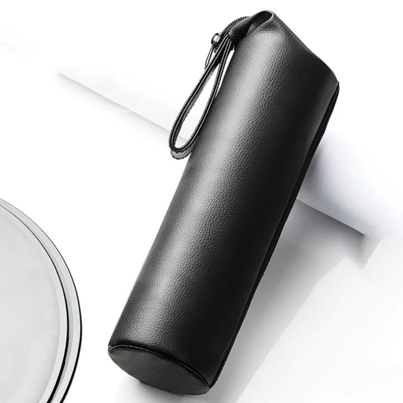 Newly Designed PU Leather Glass Cup Protective Sleeve Zipper Water Bottle Gift Bag Plastic Bottle Holder