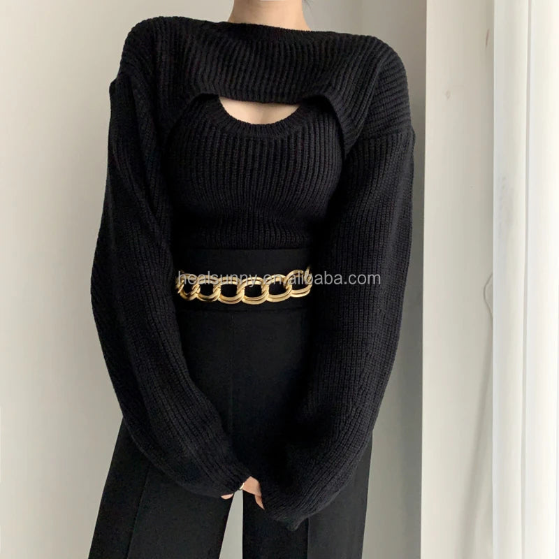 New Fashion Women Winter Sweater Solid Color Long-sleeve Sweater