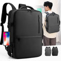 Large Capacity Light Weight Expandable Waterproof Geometric Pattern Flight Backpack Cabin Backpack with USB Charging