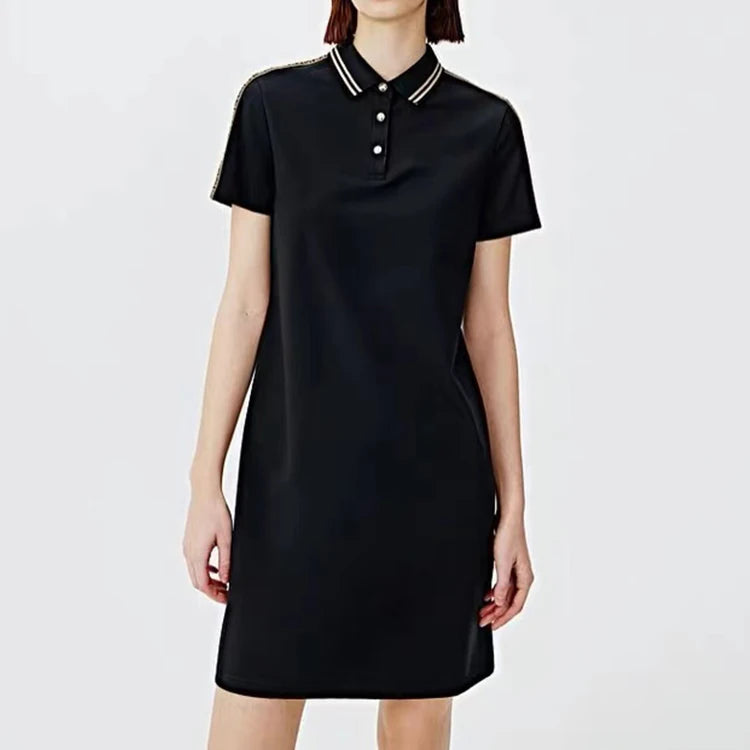Custom Oem Women Fashion Short Sleeve Knit Casual Knit Women Clothing Elegant Loose Dress