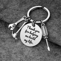 Hot Sale Promotion Thanks Parents Thank You for Your Love Custom Father's Day Mother's Day Gifts Stainless Steel Metal Keychain