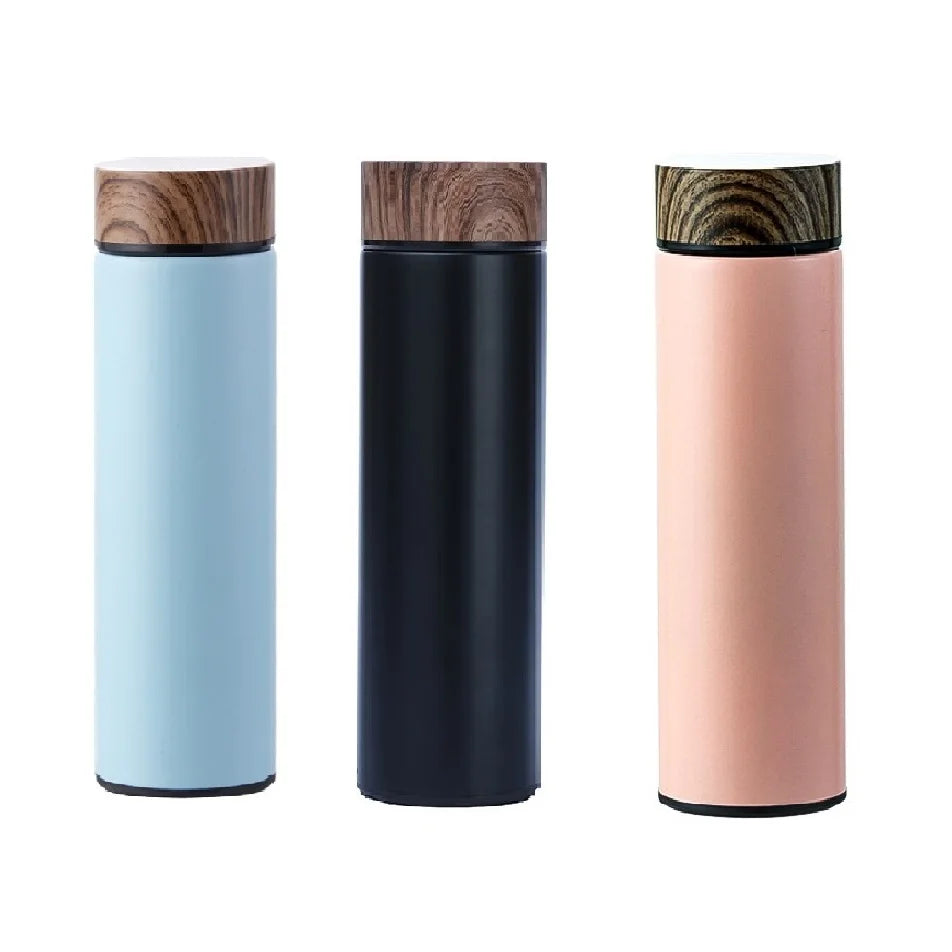 Custom Logo Thermo Double Wall Insulated Vacuum Tea Flask Stainless Steel Custom Water Bottle Tea Flask with Infuser MegaBDM