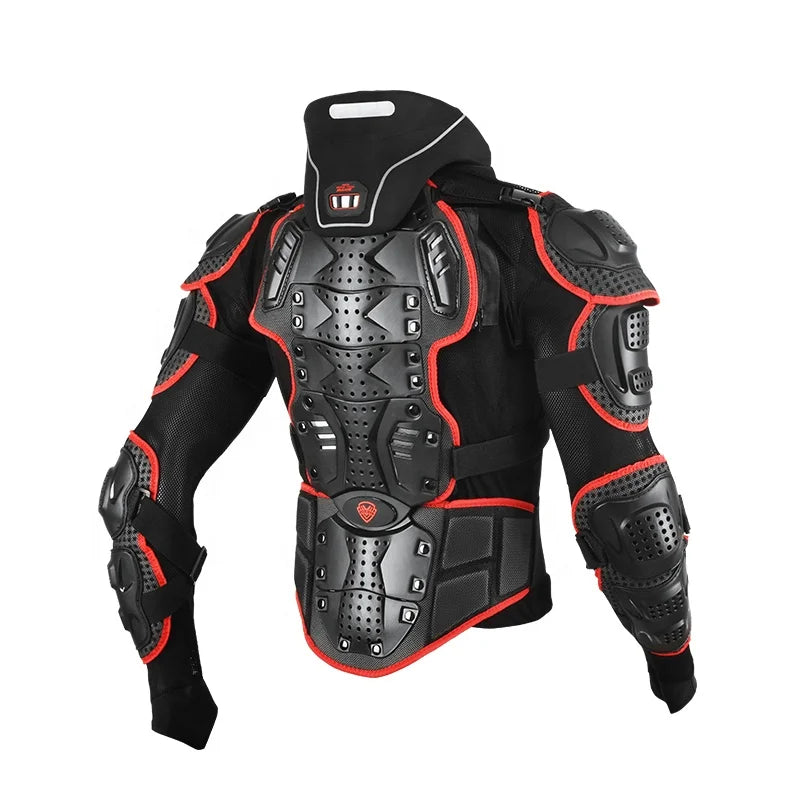 SULATE Motorcycle Body Armor Motorcycle Armor Protection Moto Racing Body Protector Jacket Motocross With Neck Protector