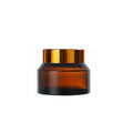 Luxury 15g 30g 50g Empty Shouldered Amber Cosmetic Container with Screw Cap for Cream Jars