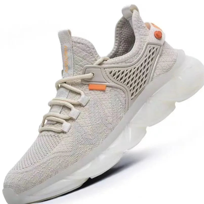 Men's Best Selling Solid Color Sneakers Mesh Breathable Lightweight Men's Casual Shoes Daily Outdoor Running Men's Sneakers
