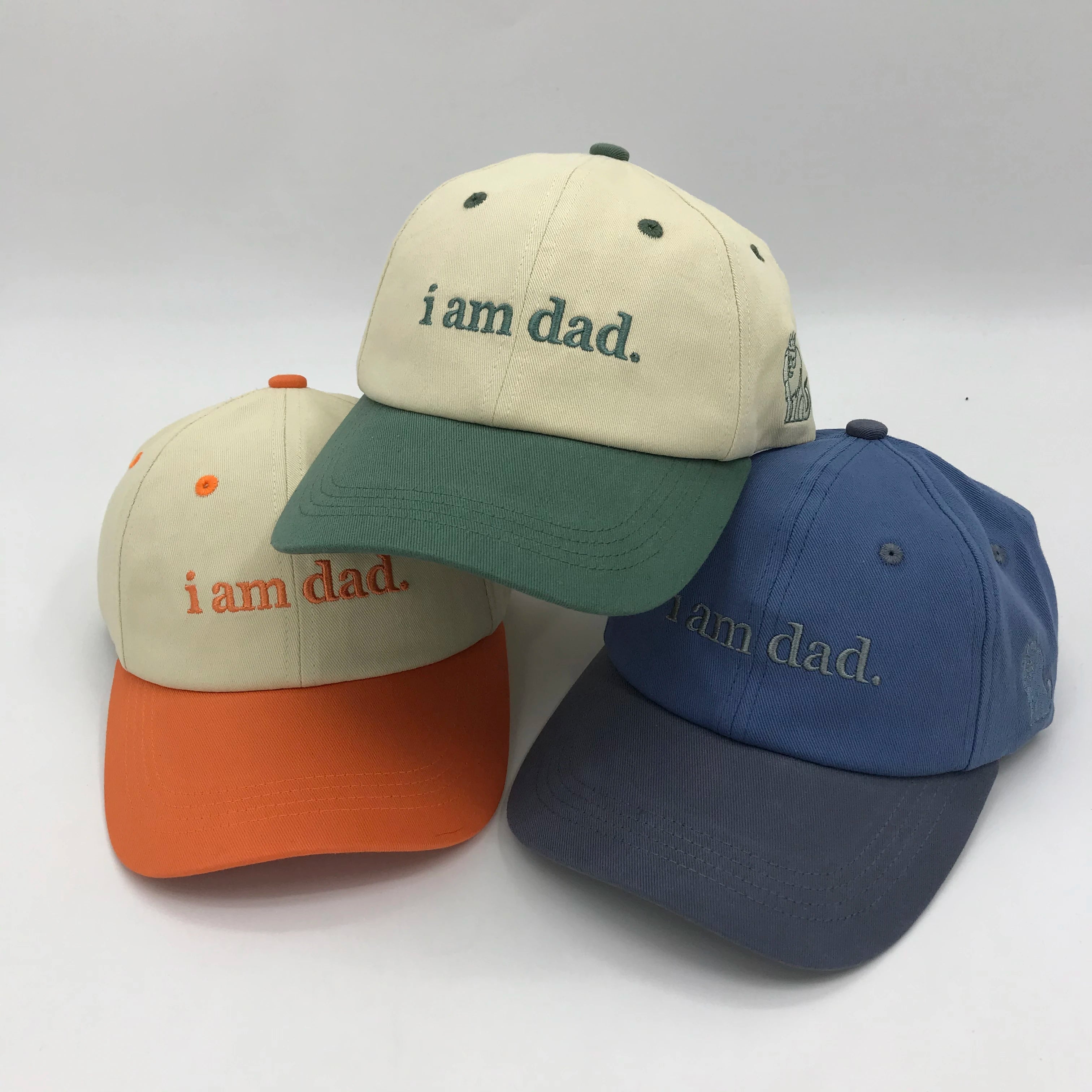 Unstructured Dad Hat with Custom 6-Panel Cotton Hand Embroidered Logo Curved Brim Sporty Style for Unisex