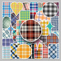 53PCS Factory Wholesale Computer Stickers Waterproof All Cut Decoration Original Check Stickers