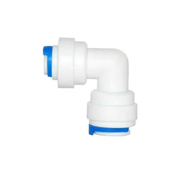 1/4" OD QUICK CONNECTOR PUSH-FIT FITTING Water Proof Connector L Shaped Two Open Bender Hose Connector for Ro Filter System Use