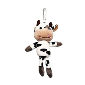 Promotion Cow Plush Keychain Cute Cow Plush Toys Stuffed Animal Kawaii Plush Toys Farm Animal Cow Keychains Backpack Decor Charm