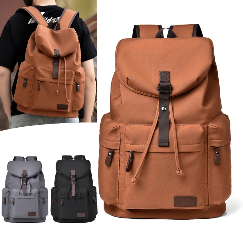 Unisex Multi-Functional Designer Drawstring Backpack Waterproof Polyester Canvas Laptop Sports Travel Hiking Casual Men Women