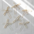 SLBRIDAL Handmade Freshwater Pearls Bridal Hair Pins Wedding Hair Stickers Hair Accessories Bridesmaids Women Jewelry