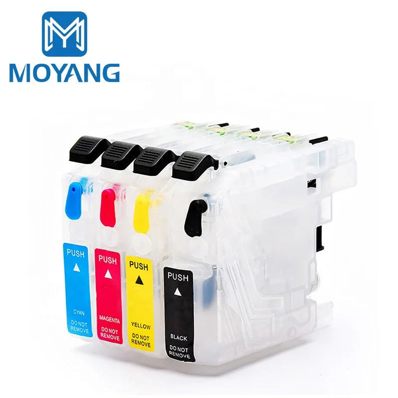 MoYang Refillable Ink Cartridge Compatible for Brother LC137 LC135 MFC-J4510DW/J4710DW/J4410DW Printer Refill with ARC Chip
