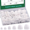 ELEHK Hex Plastic Round Dome Hexagon Head Protection Caps Cover PE Screw Cover Caps Plastic Hex Acorn Nut
