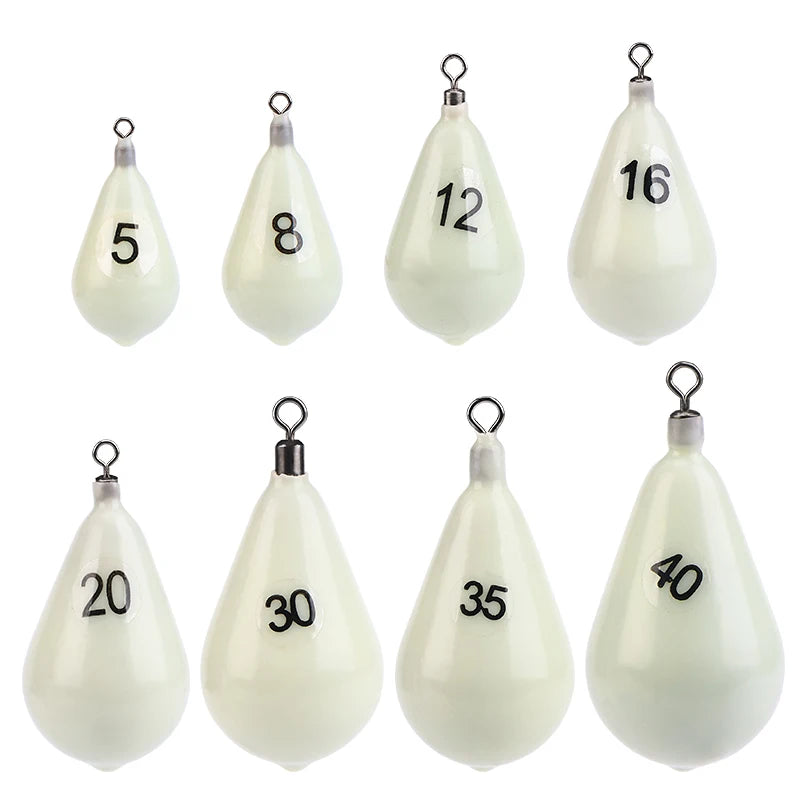 WEIHE 30g 60g 75g 112g 131g 150g Luminous Lead Sinker With Soft Plastic Shell